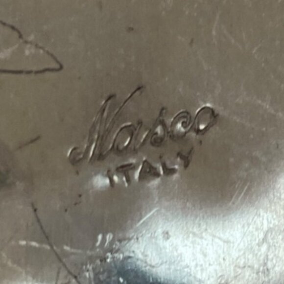 Vintage MCM Ice Bucket Nasco Italy Hammered Aluminum w Lid & Handle Retro Decor - Picture 7 of 9